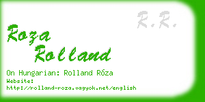 roza rolland business card